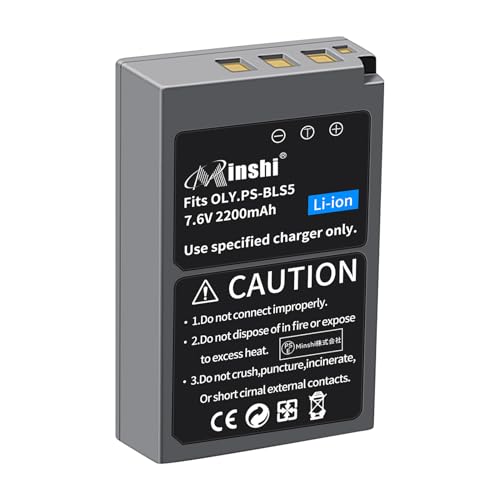 Amazon | MINSHI OLYMPUS対応 最新チップ搭載充電式E-M5 Mark III互換